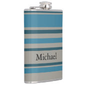 Blau-Streifen Flachmann (Rechts)