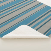 Blau-Streifen Sherpadecke (3/4)