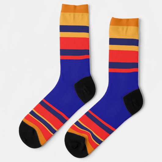 Blau + Streifen Socken (Linkes Detail)