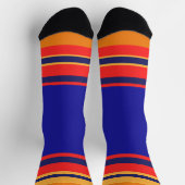 Blau + Streifen Socken (Oben)