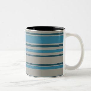 Blau-Streifen Zweifarbige Tasse