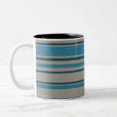 Blau-Streifen Zweifarbige Tasse (Links)