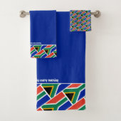 Blau | SÜDAFRIKA FLAG Badhandtuch Set (Insitu)