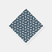 Blau süßes Schnee-Eisbär-Muster Serviette (Ecke)