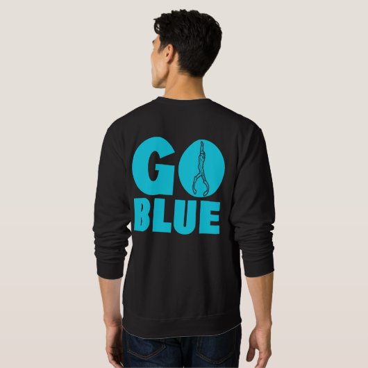 Blau Sweatshirt (Schwarz voll)