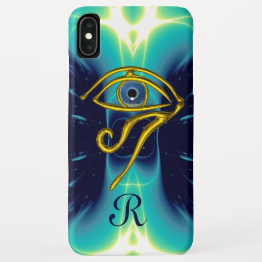 BLAU TALISMAN MONOGRAMM Aquamarin, türkisblau Case-Mate iPhone Hülle (Rückseite)