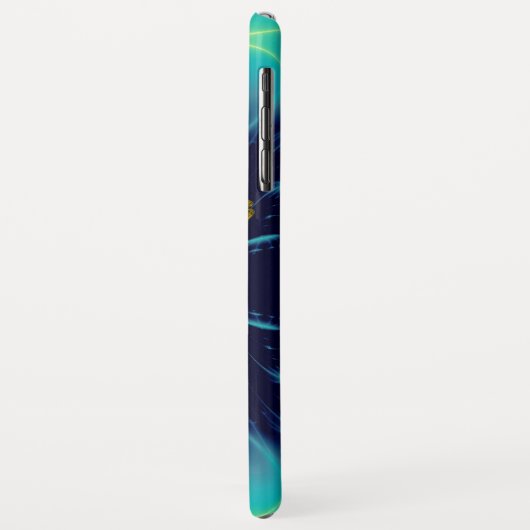 BLAU TALISMAN MONOGRAMM Aquamarin, türkisblau Case-Mate iPhone Hülle (Hinten/Links)