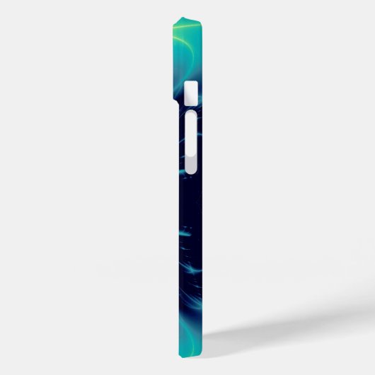 BLAU TALISMAN MONOGRAMM Aquamarin, Turquase weiß Case-Mate iPhone Hülle (Rückseite / Links)