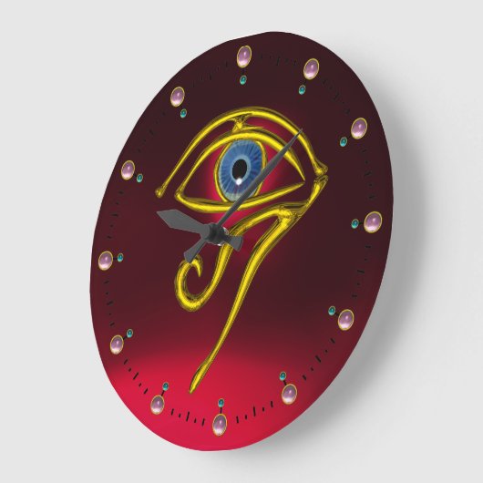 BLAU TALISMAN, Red Ruby Große Wanduhr (Winkel)