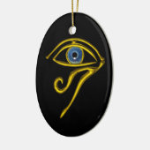 BLAU TALISMAN, schwarz Keramik Ornament (Links)