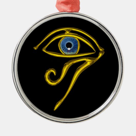 BLAU TALISMAN, schwarz Silbernes Ornament (Vorne)