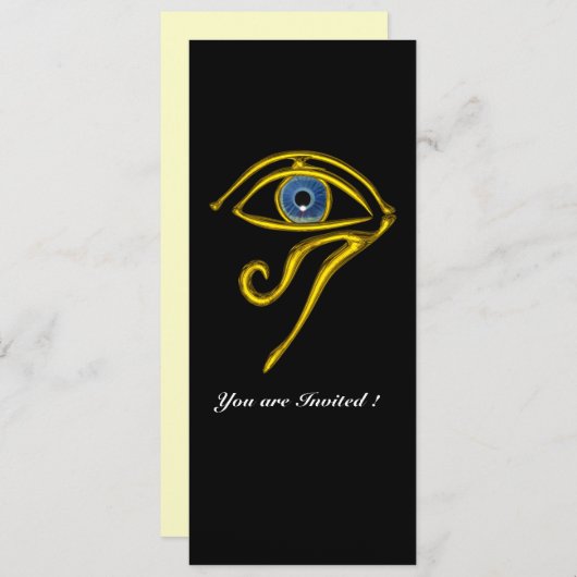 BLAU TALISMAN, schwarz und weiß Einladung (Vorne/Hinten)