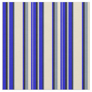Blau, Tan, Light Slate Grau und Schwarz farbige Li Stoff