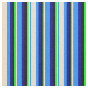 Blau, Tan, Limon, schwarz und dunkelblau farbig Stoff