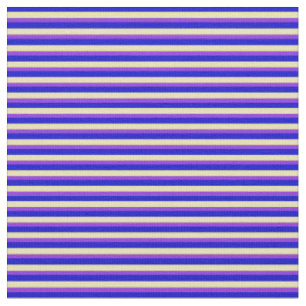 Blau, Tan und Lila gestreiftes/geflochtenes Muster Stoff
