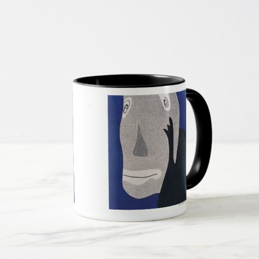 Blau Tasse (VorderseiteRechts)