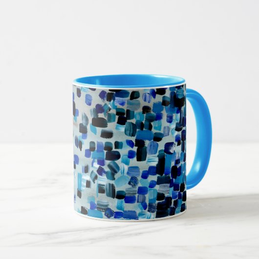 Blau Tasse (VorderseiteRechts)