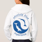 Blau Team Mädchen Hoodie (Rückseite)