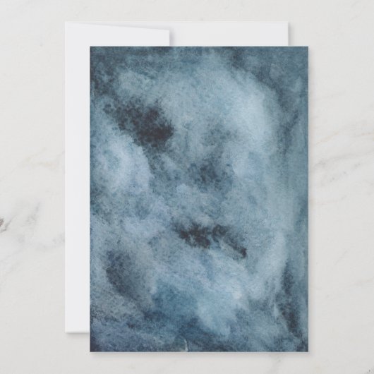 Blau | Terracotta Oh Boy Fall Floral Baby Dusche Einladung (Rückseite)