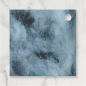 Blau | Terracotta Oh Boy Fall Floral Baby Dusche Geschenkanhänger (Rückseite)