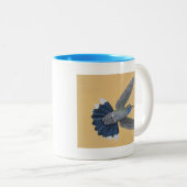 Blau-throated Kolibri Zwei-Ton Tasse (VorderseiteRechts)