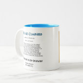 Blau-throated Kolibri Zwei-Ton Tasse (Vorderseite Links)