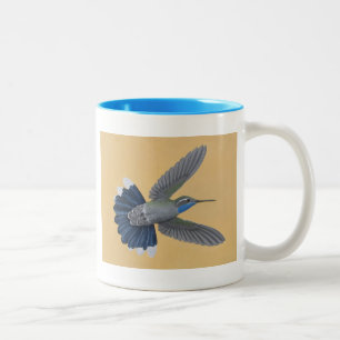 Blau-throated Kolibri Zwei-Ton Tasse