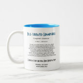 Blau-throated Kolibri Zwei-Ton Tasse (Links)