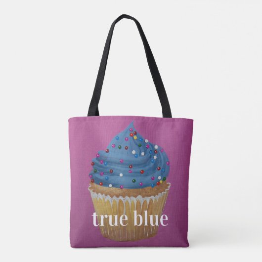 Blau-tiful - wahres Blau Tasche (Rückseite)