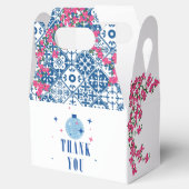 Blau Tile Santorini Griechisch/Spanisches Party Geschenkschachtel (Geöffnet)