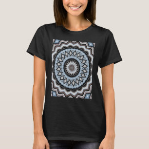 Blau-Töne des symmetrischen Schaltmusters in mehrf T-Shirt