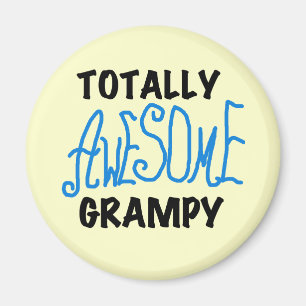 Blau total fantastische Grampy T-Shirts und Magnet