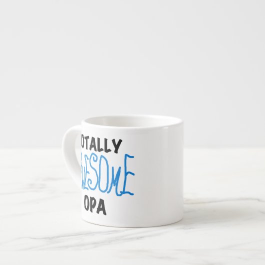 Blau total fantastische Opa T - Shirts und Espressotasse (Vorderseite Links)