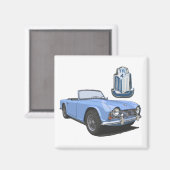Blau TR4 Magnet (Vorderseite/Rückseite)