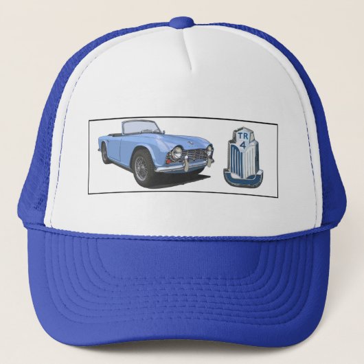 Blau TR4 Truckerkappe (Vorderseite)