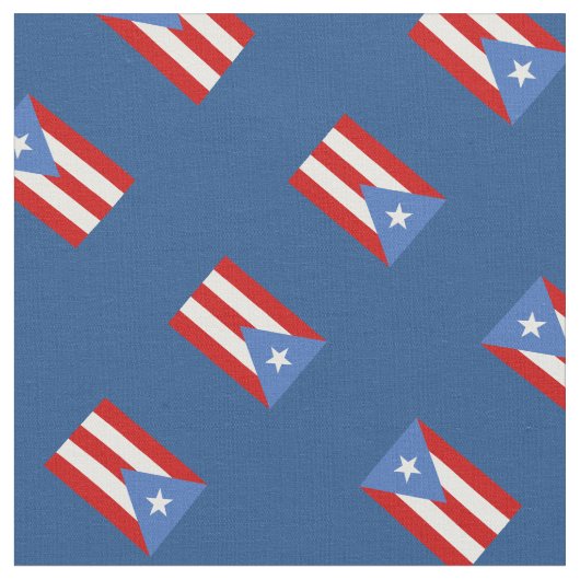 Blau: Traditionell: Flagge von Puerto Rico Stoff (Nahaufnahme)