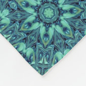 Blau-Türkis-Fleece-Decken mit geometrischer Kunst Fleecedecke (Ecke)