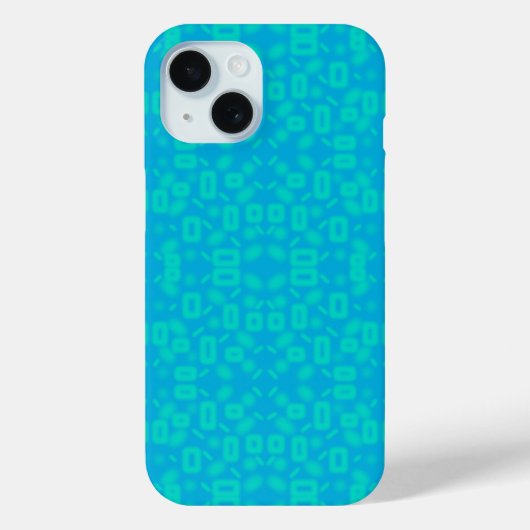 Blau Türkis Mattiertes Glass Muster Abstrakt Art Case-Mate iPhone Hülle (Rückseite)