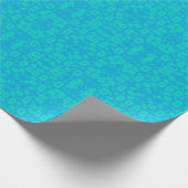 Blau Türkis Mattiertes Glass Muster Abstrakt Art Geschenkpapier (Ecke)