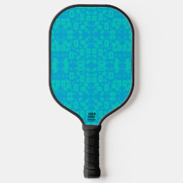 Blau Türkis Mattiertes Glass Muster Abstrakt Art Pickleball Schläger