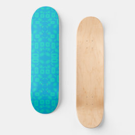 Blau Türkis Mattiertes Glass Muster Abstrakt Art Skateboard