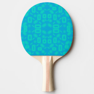 Blau Türkis Mattiertes Glass Muster Abstrakt Art Tischtennis Schläger