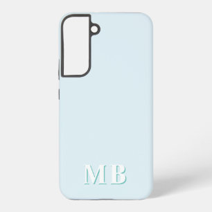 Blau & Türkis Minimales modernes Initialen-Monog Samsung Galaxy Hülle