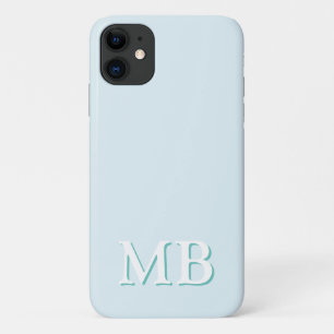 Blau & Türkis   Minimales modernes initiales Monog Case-Mate iPhone Hülle