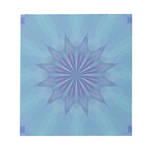 Blau-Türkis-Muster 4 Notizblock (Vorderseite)