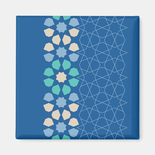 Blau Türkis Ruhe Magnet (Vorne)