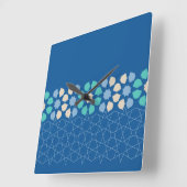 Blau Türkis Ruhe Quadratische Wanduhr (Winkel)
