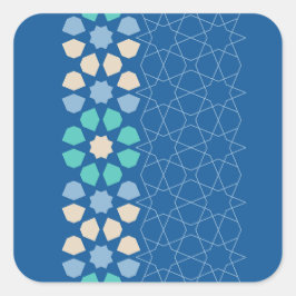 Blau Türkis Ruhe Quadratischer Aufkleber