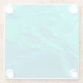 Blau, Türkis und Aqua Waves Glasuntersetzer (Rückseite)