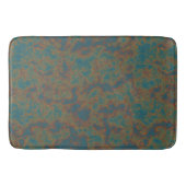 Blau, Türkis und geruhter Abstraktion Badematte (Vorderseite)